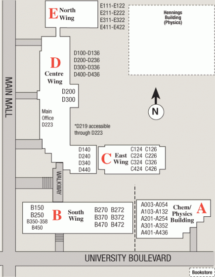 Floorplan of the Chemistry Complex