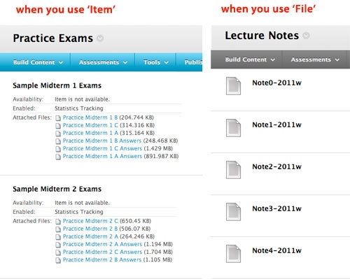 Item vs File